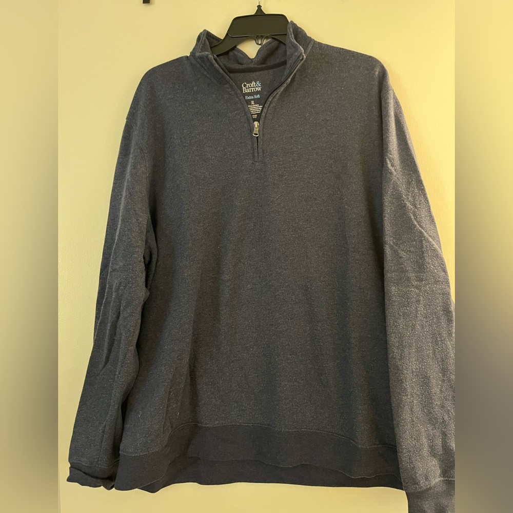 Men’s Blue Croft & Barrow Quarter Zip